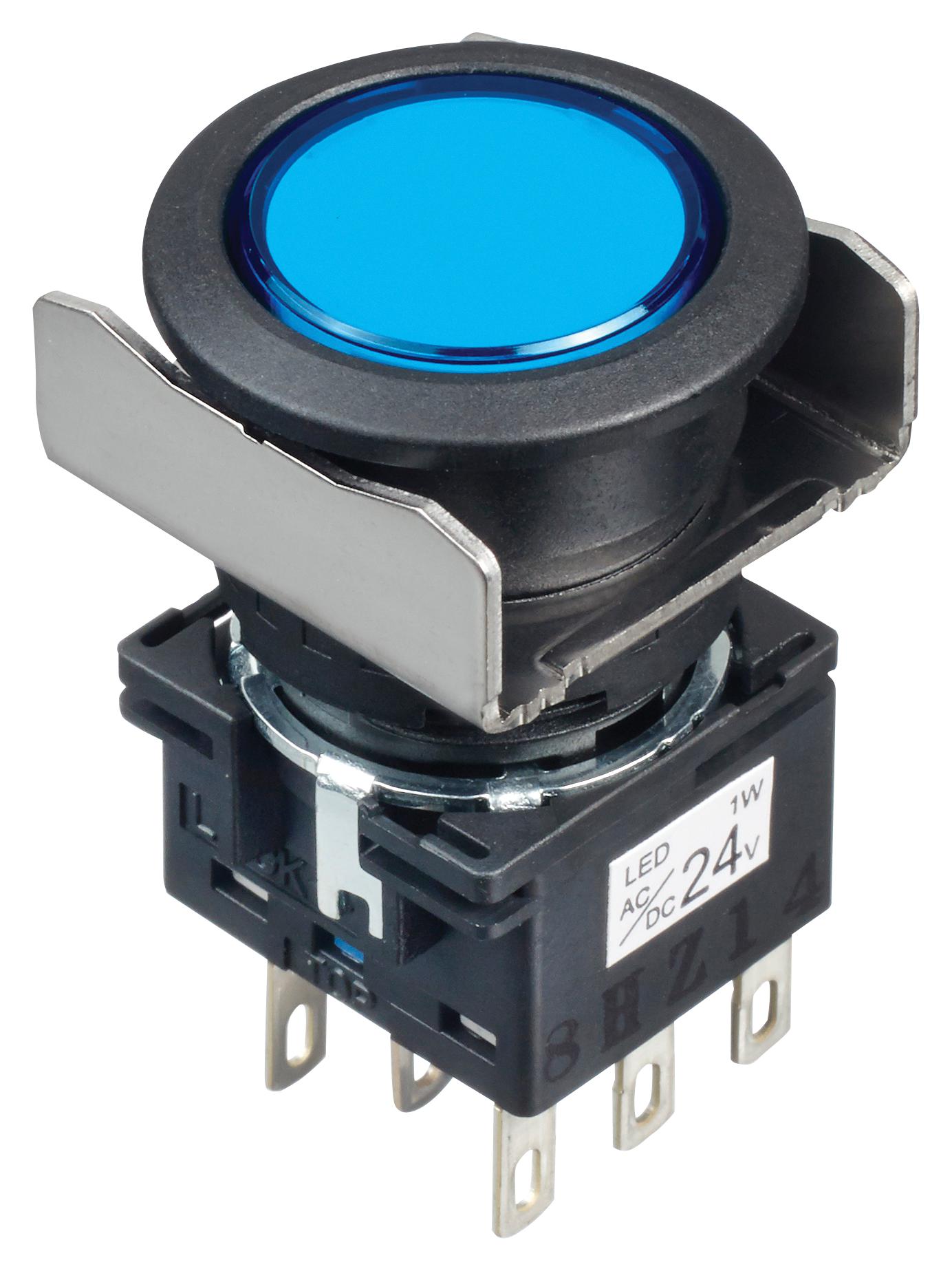 LB6L-M1T64S PB SWITCH, ILLUM, DPDT, 24VAC/DC, BLUE IDEC