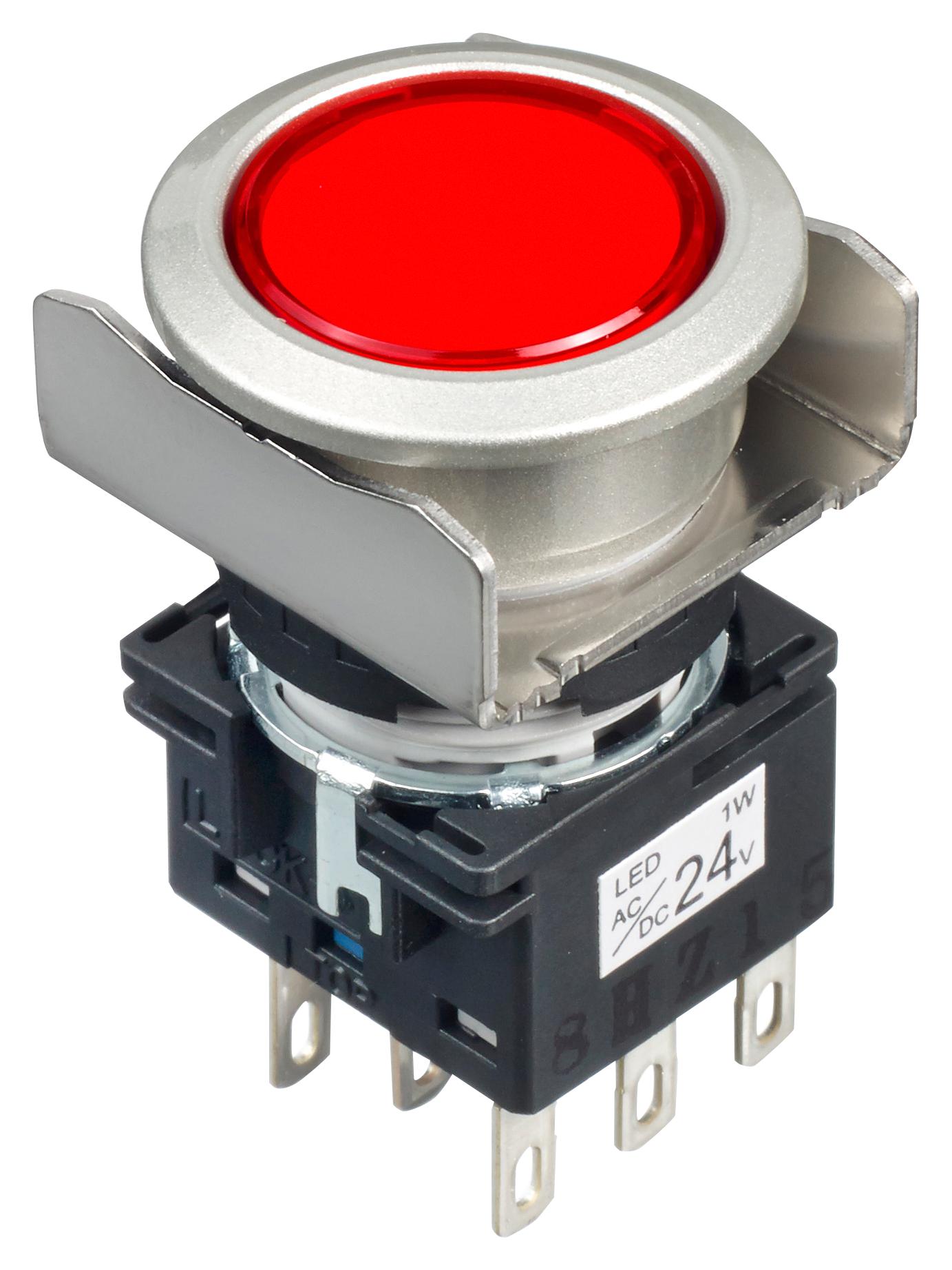 LB6ML-M1T64R PB SWITCH, ILLUM, DPDT, 24VAC/DC, RED IDEC