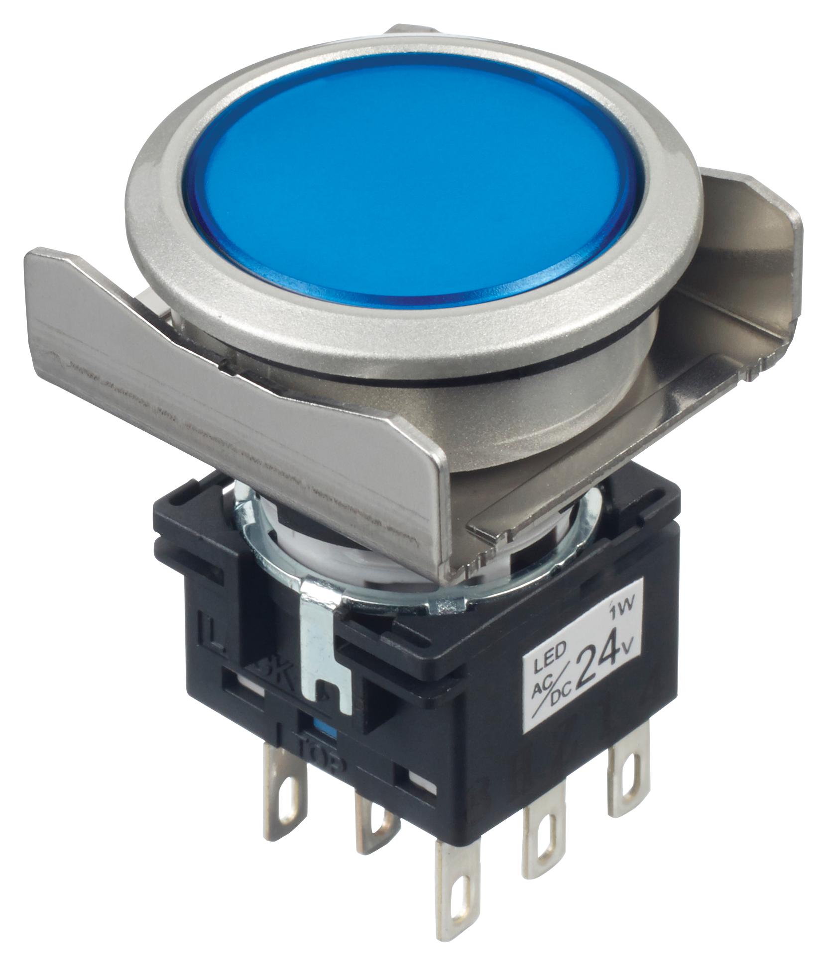 LBW6ML-A1T64S PB SW, DPDT, 24VAC/DC, SOLDER, BLUE IDEC