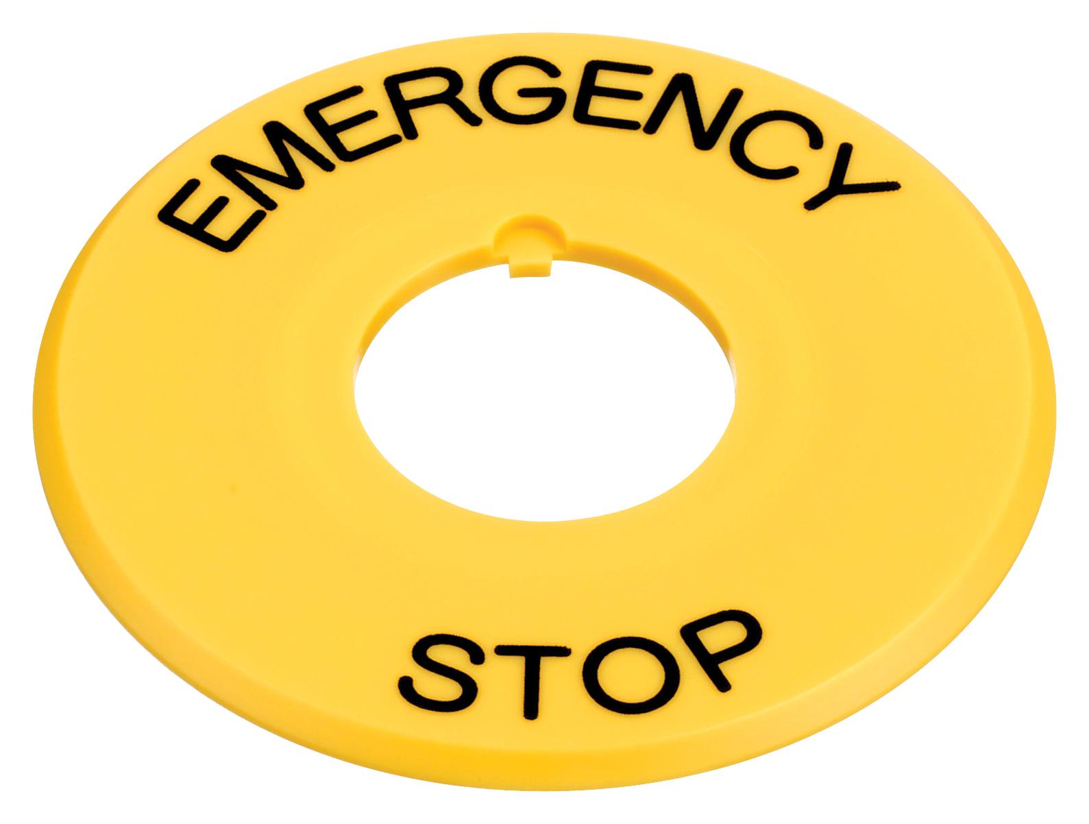 HAAV-27 NAMEPLATE, E-STOP SWITCH IDEC