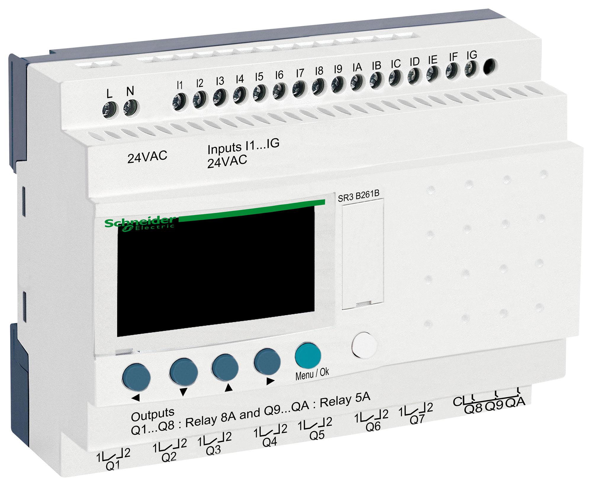 SR3B261B MODULAR SMART RELAY, 26 I/O, 24V SCHNEIDER ELECTRIC