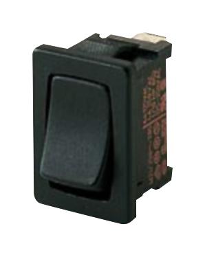 01803.1202-01 ROCKER SWITCH, SPDT, 4A, 250VAC, BLACK MARQUARDT