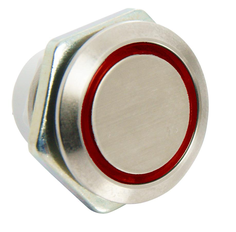 48M-112R ILLUM PB SW, SPST-NO-DB, 0.15A, 28V, RED ITW SWITCHES