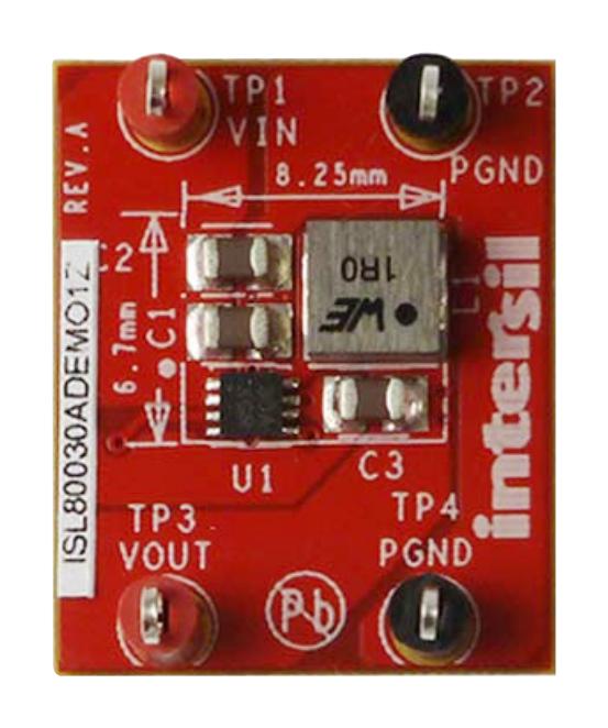 ISL80030ADEMO1Z DEMO BOARD, SYNC BUCK CONVERTER, 3A RENESAS