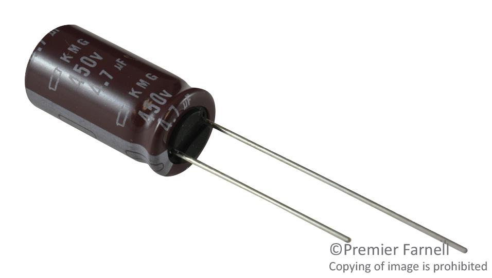 EKMG451ELL4R7MJ20S CAP, 4.7µF, 450V, 20% UNITED CHEMI-CON