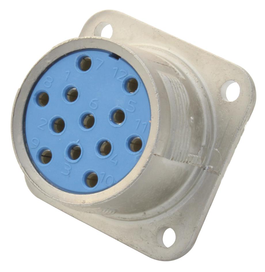 536612006 CIRCULAR CONNECTOR, RCPT, 12POS, PANEL JAEGER