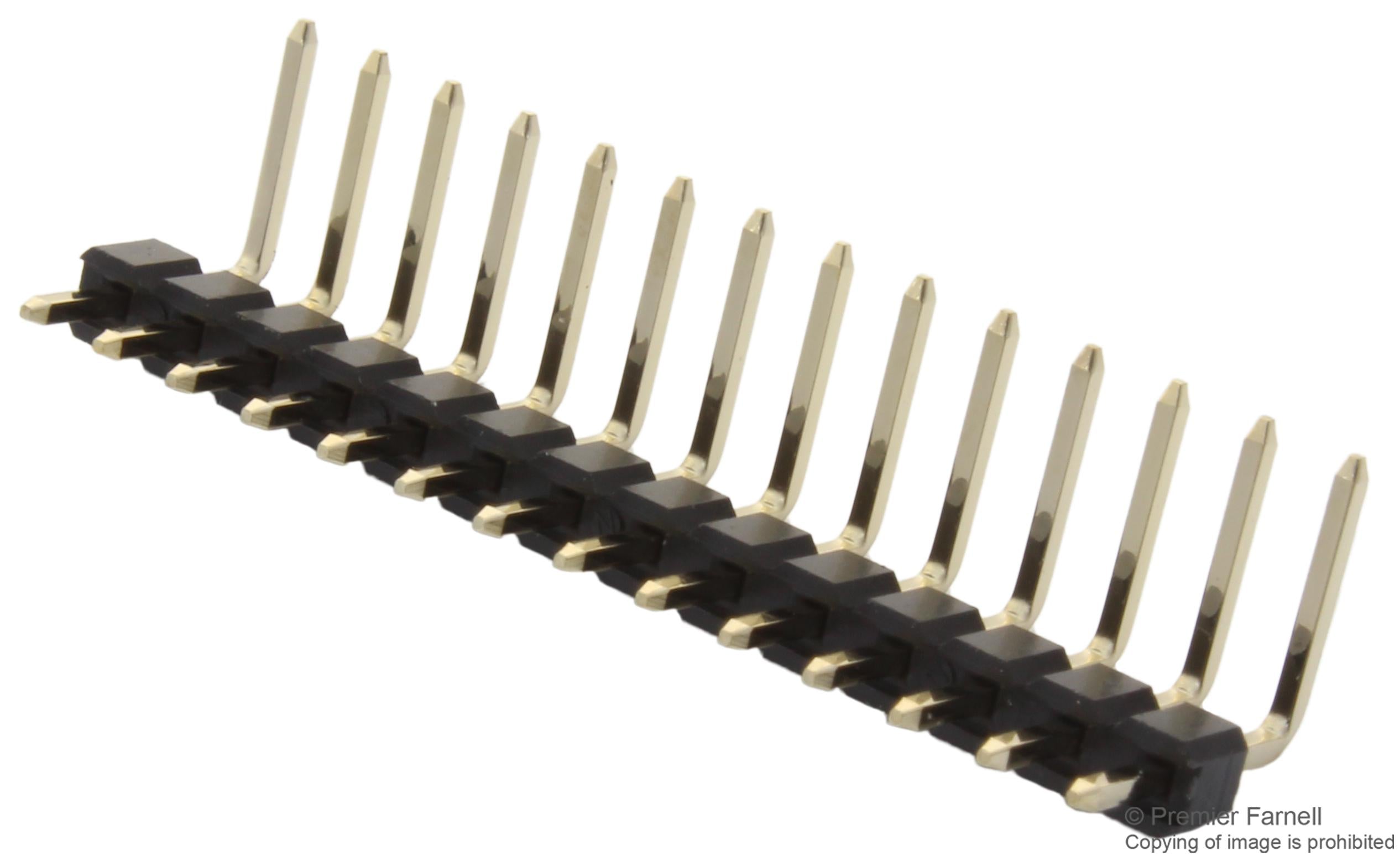 2211R-14G CONN, HEADER, 14POS, R/A, 1ROW, 2.54MM MULTICOMP PRO