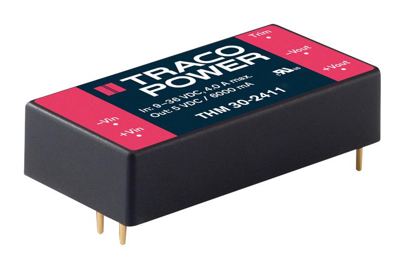 THM 30-1222 DC-DC CONVERTER, MEDICAL, 2 O/P, 30W TRACO POWER