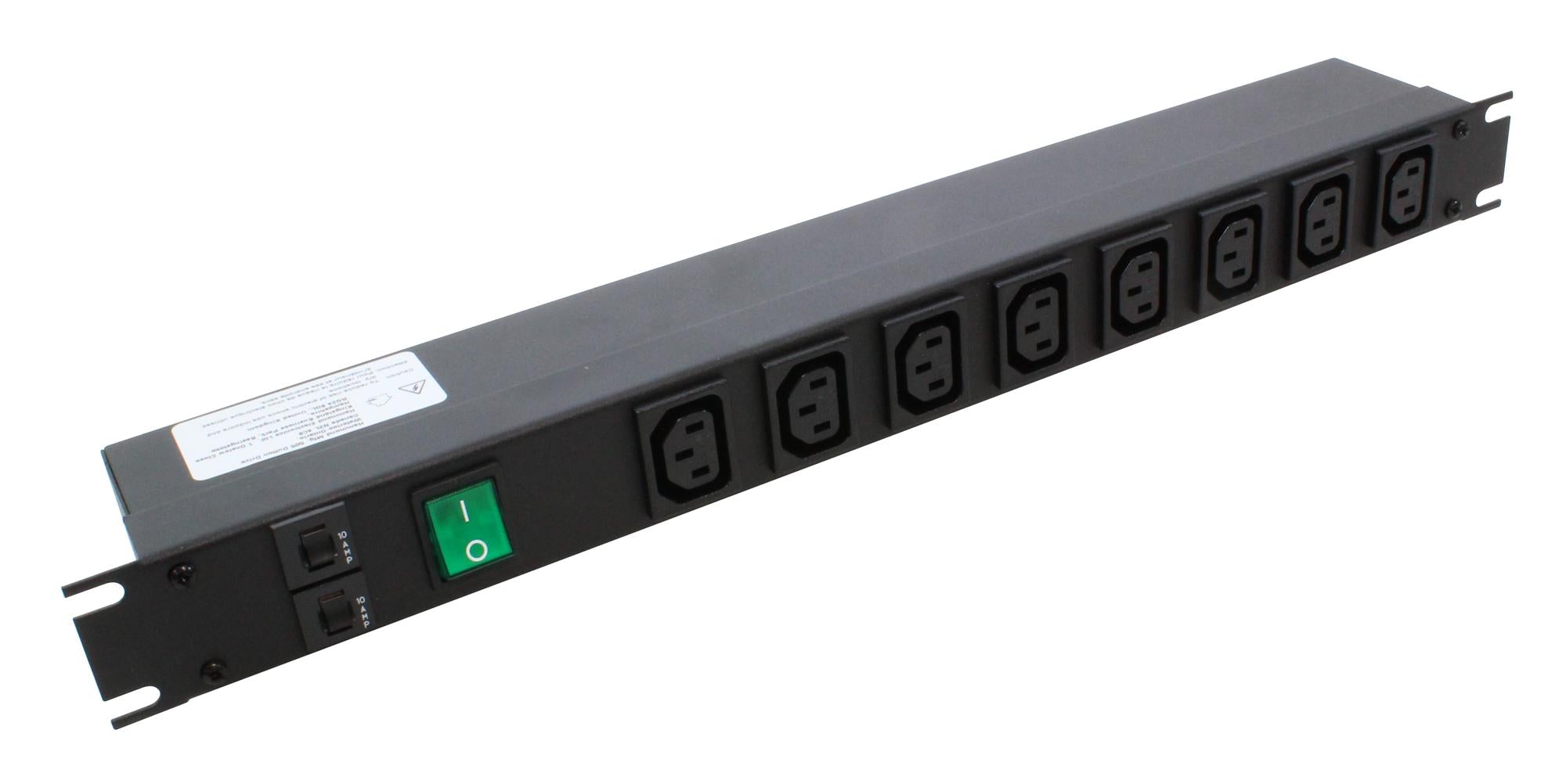 1582H8E1BKDP OUTLET STRIP, 10A/240VAC, RACKMOUNT HAMMOND