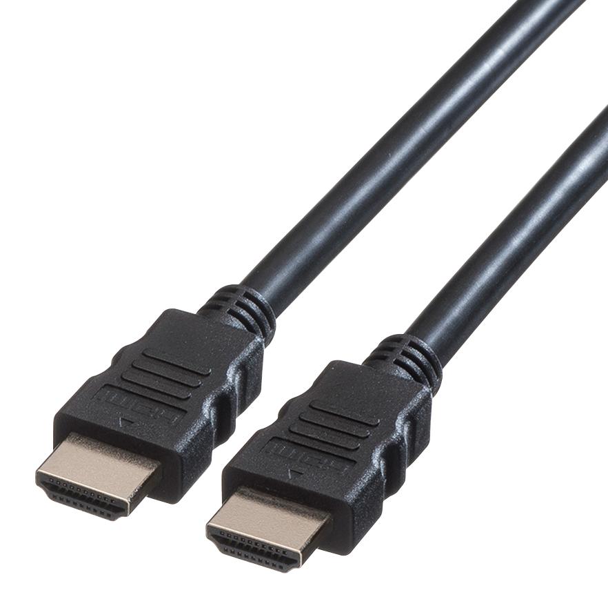 11.04.5571 CABLE, HDMI A PLUG-PLUG, BLACK, 1M ROLINE