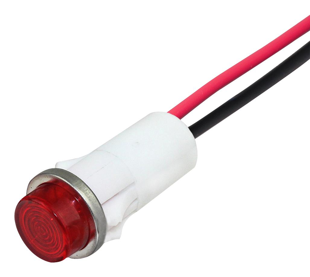 1092C1-125VAC PANEL INDICATOR, 12.7MM, RED, 125VAC VCC (VISUAL COMMUNICATIONS COMPANY)