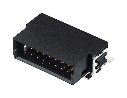 M55-7101642R CONN, HEADER, R/A, 16POS, 2ROW, 1.27MM HARWIN