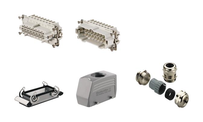 HDC KIT HE-P 16.121 M HDC KIT, 16POS, SIZE 6, M25, PUSH IN WEIDMULLER