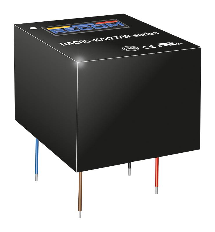 RAC05-3.3SK/277/W POWER SUPPLY, AC-DC, 3.3V, 1.51A RECOM POWER