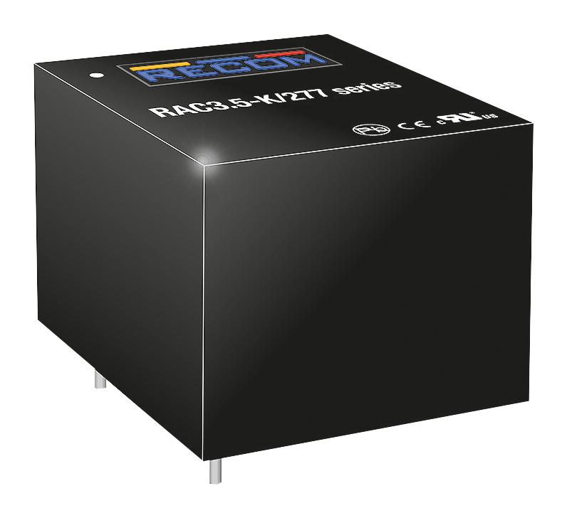 RAC3.5-05SK/277 POWER SUPPLY, AC-DC, 5V, 0.7A RECOM POWER