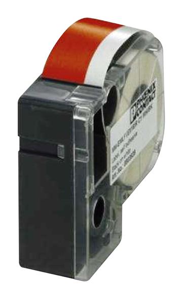 0803961 LABEL PRINTER TAPE, WHITE ON RED, 8M PHOENIX CONTACT