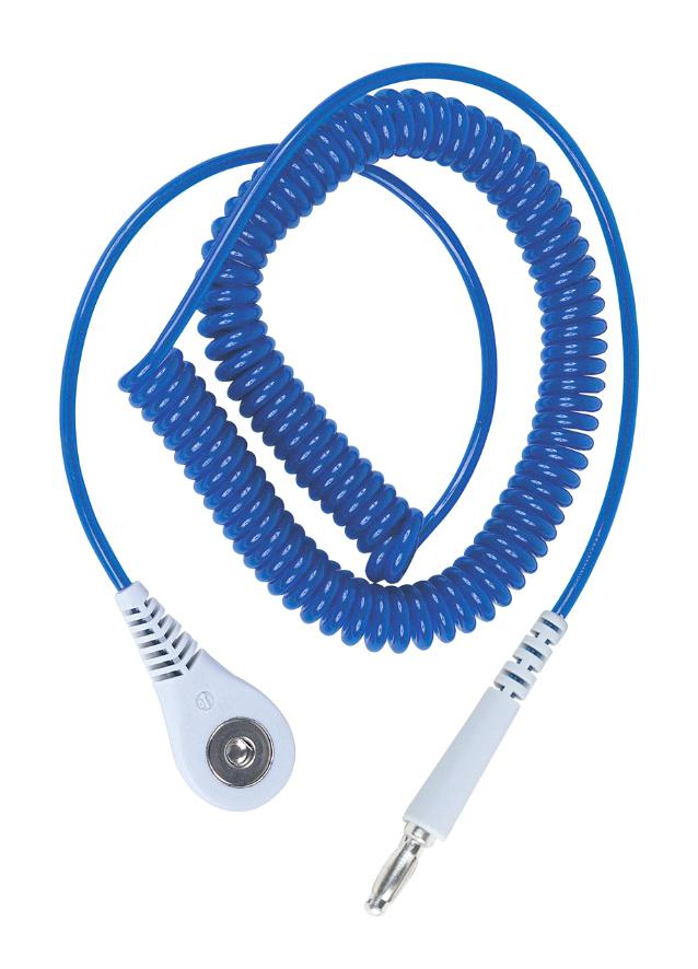 09120 COIL CORD, SNAP SOCKET, BLUE, 6FT DESCO