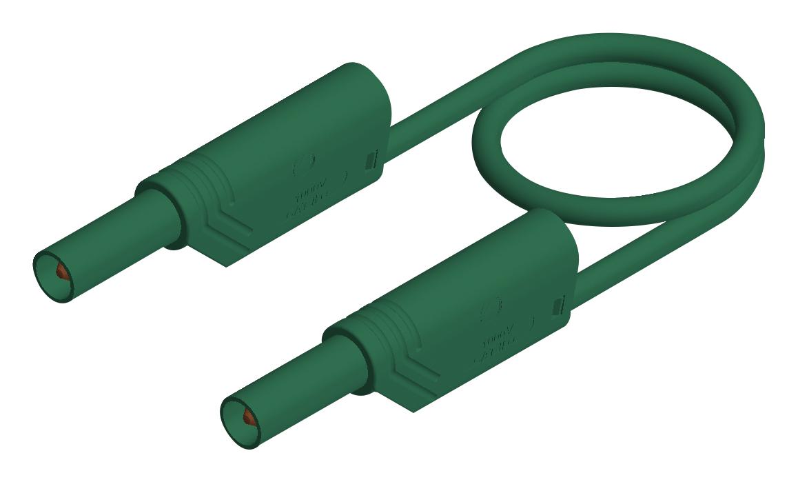 934089104 TEST LEAD, 4MM BANANA PLUG, GREEN, 2M HIRSCHMANN TEST AND MEASUREMENT
