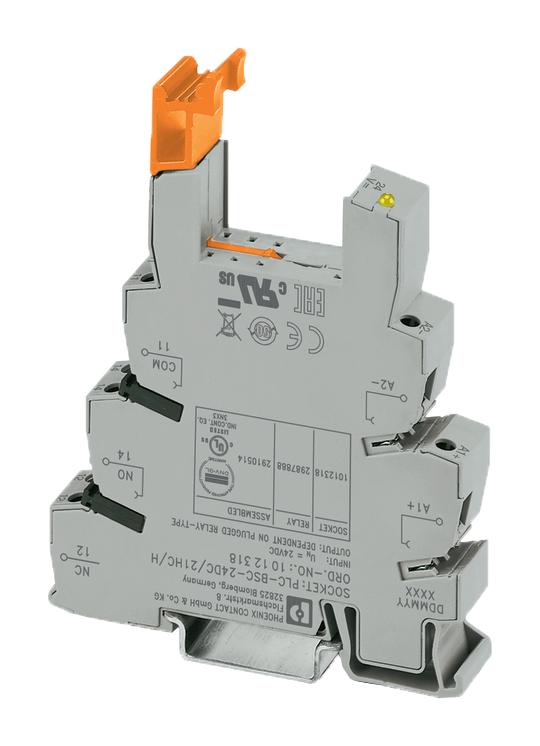 1012318 RELAY SOCKET, 24V, DIN RAIL PHOENIX CONTACT