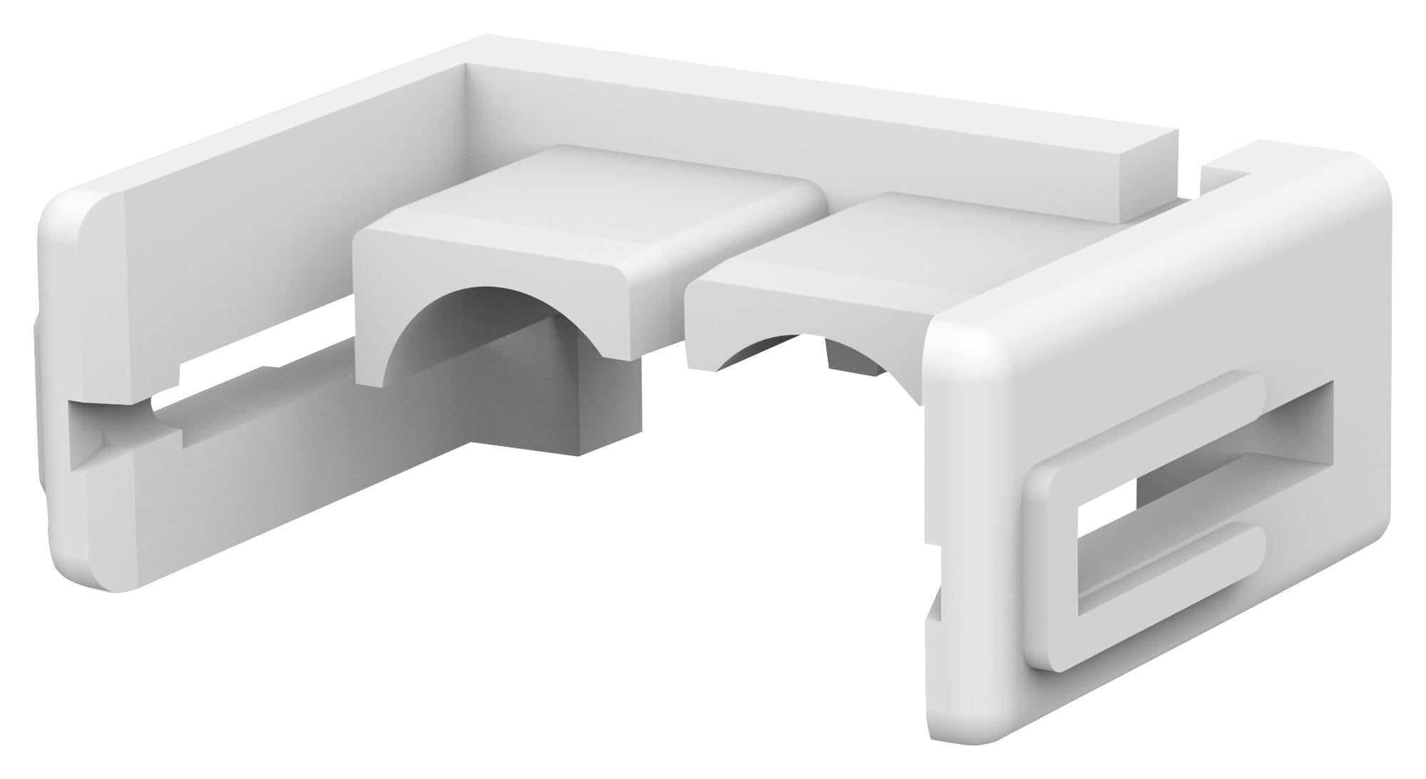 177918-1 DOUBLE LOCK PLATE, 2POS, PA 66 GF, NAT AMP - TE CONNECTIVITY
