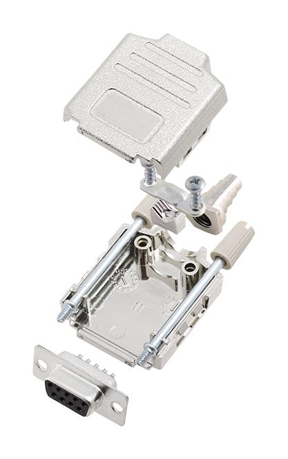 L17DPPK09-M+L717DE09S D SUB CONNECTOR, RCPT, 9POS, SOLDER AMPHENOL ICC