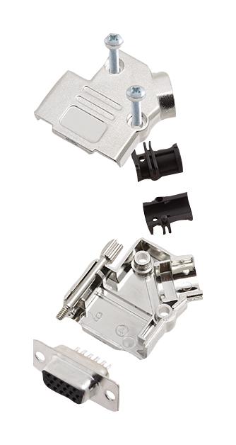 L17D45PK-M-09+L77HDE15S HD-D SUB CONNECTOR, RCPT, 15POS, SOLDER AMPHENOL ICC