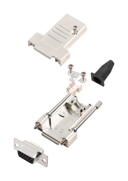 L17DTSL09-RG-LJS-T+L77HDE15S HD-D SUB CONNECTOR, RCPT, 15POS, SOLDER AMPHENOL ICC