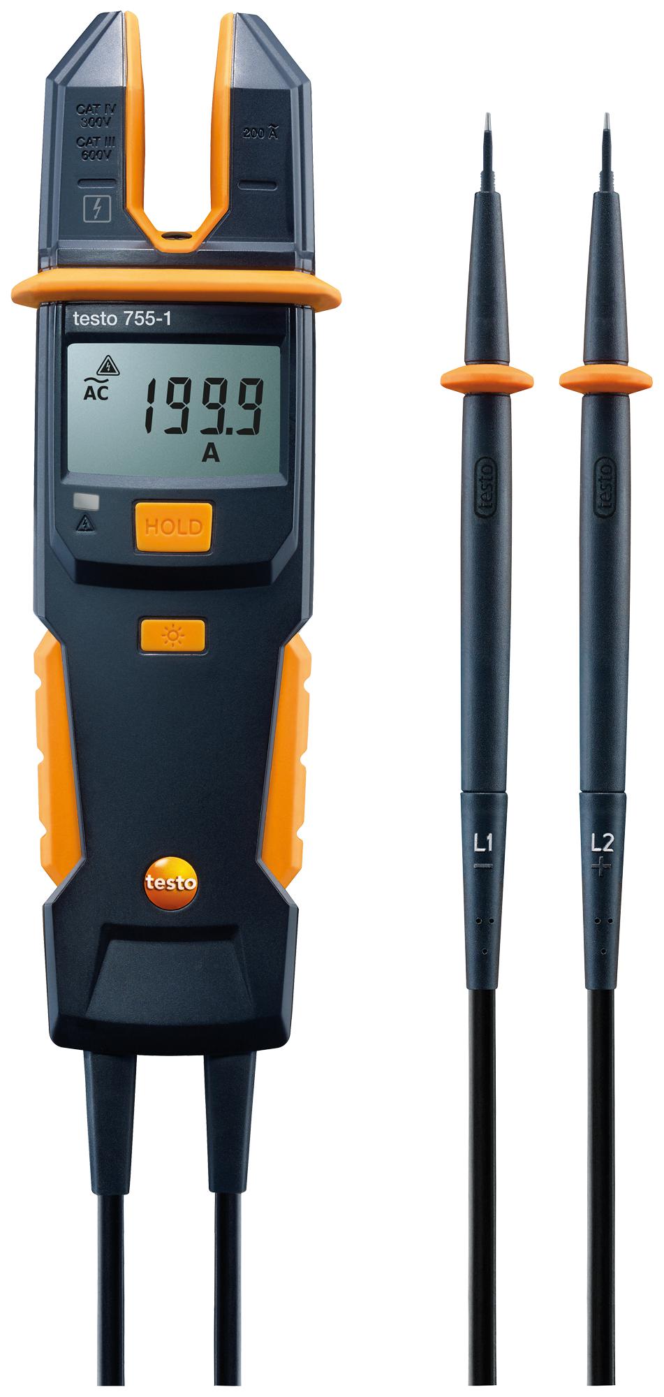 0590 7551 CURRENT/VOLTAGE TESTER, 200A, 600V TESTO