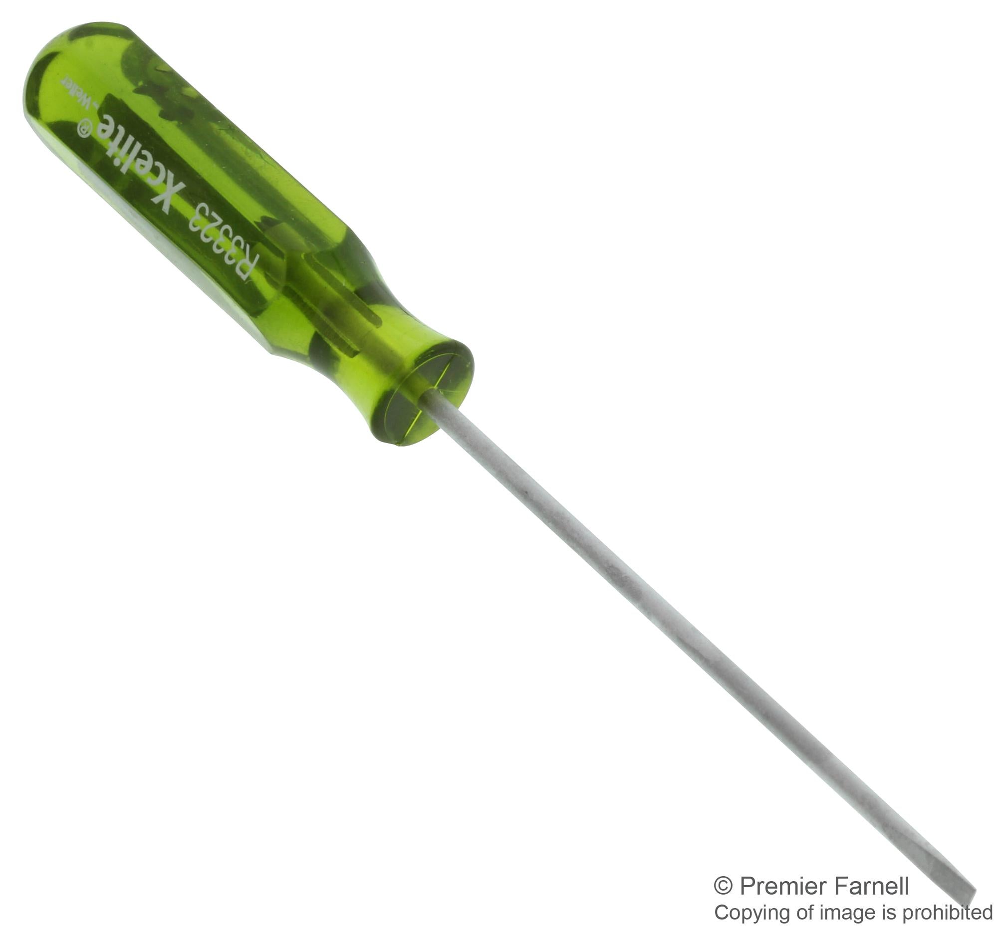 R3323BK SCREWDRIVER, SLOTTED, POCKET CLIP, 76MM WELLER XCELITE