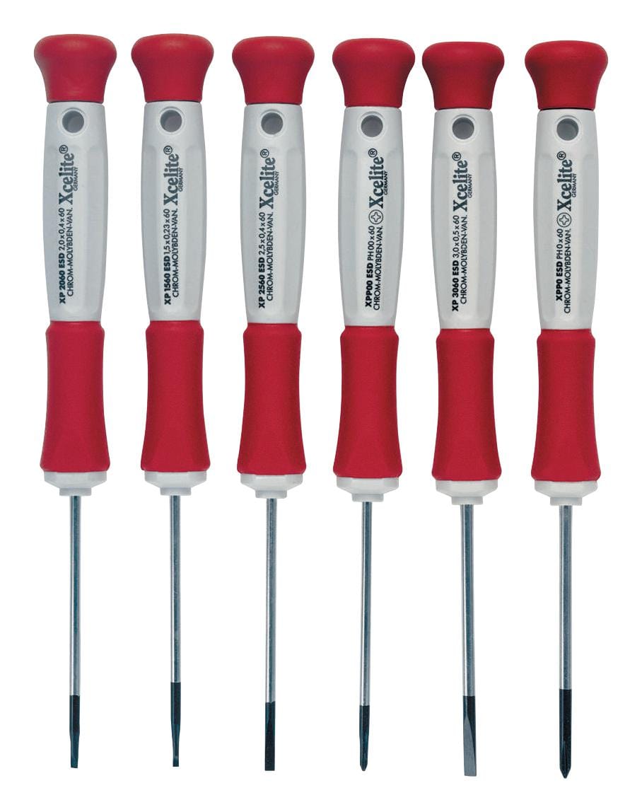 WELLER XCELITE Sets XP600 SLOTTED/PHILLIPS SCREWDRIVER SET, 6PC WELLER XCELITE 2965541 XP600