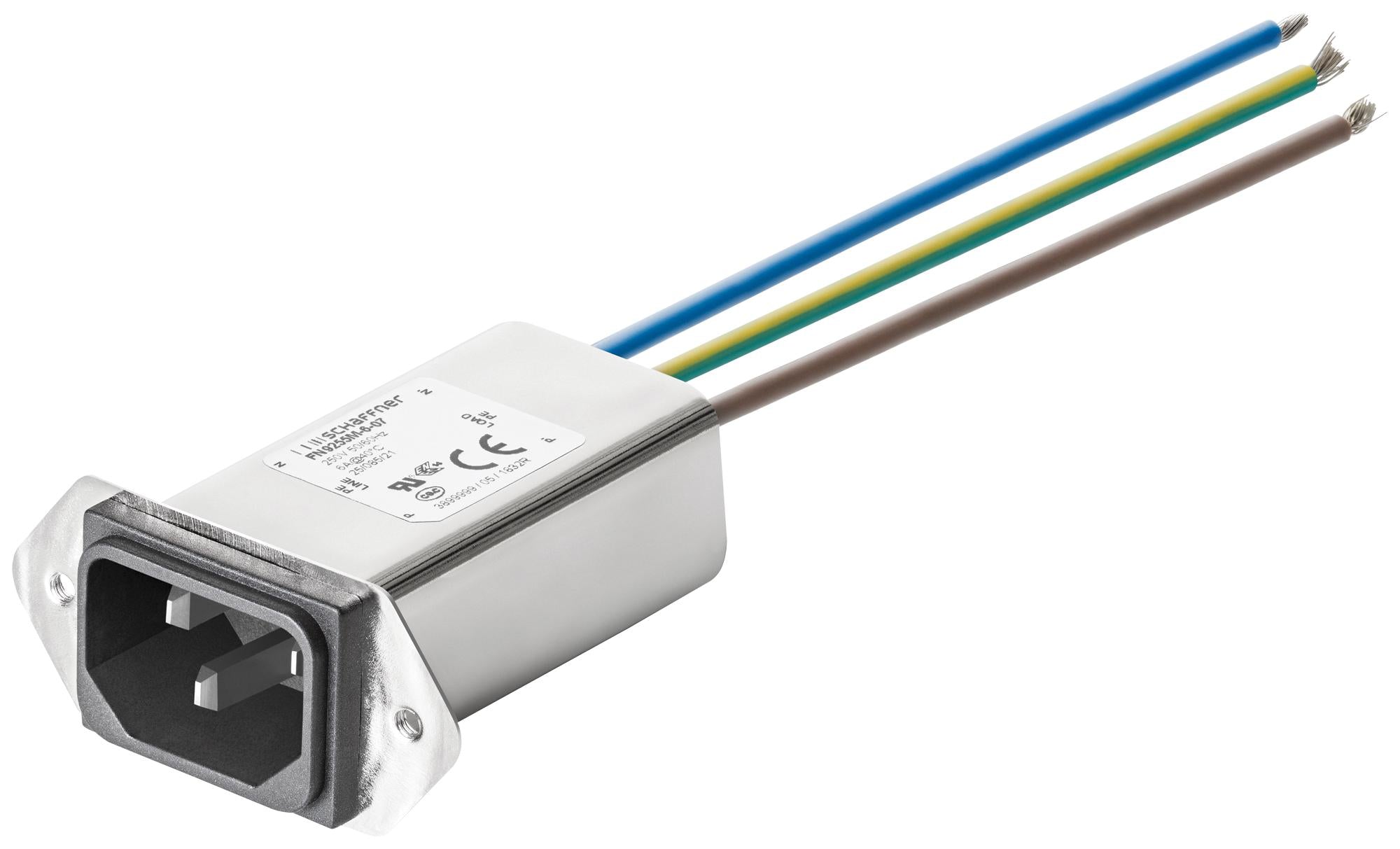 FN9255M-15-07 POWER LINE FILTER, 8UH, 15A, 250VAC SCHAFFNER