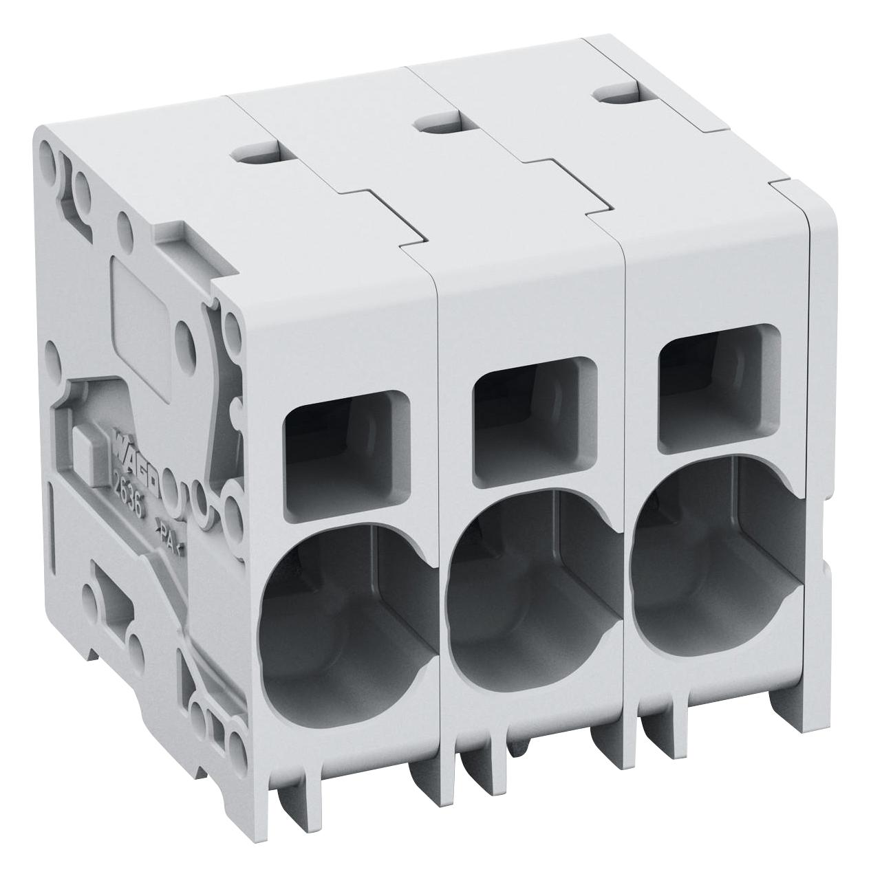 2636-1105/020-000 TB, WIRE TO BRD, 5WAY, 4AWG WAGO