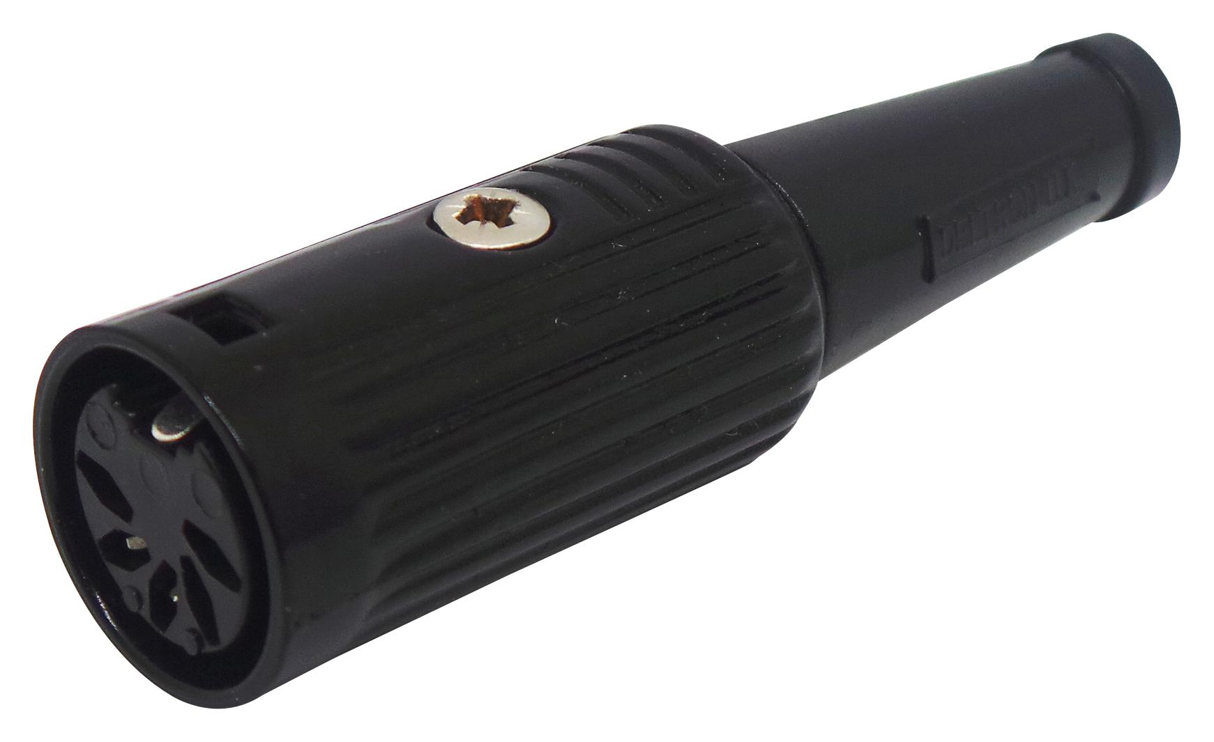 601-0500 DIN AUDIO/VIDEO CONN, JACK, 5POS, CABLE DELTRON COMPONENTS