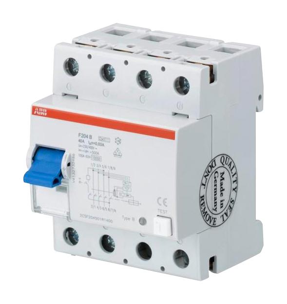 F204BS-125/0.3 RCCB, 4P, 125A, 400VAC, DIN RAIL ABB