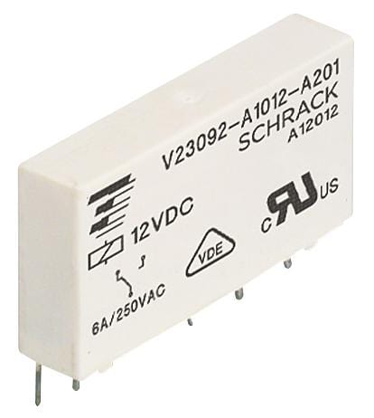 SCHRACK - TE CONNECTIVITY Power - General Purpose V23092-A1048-A301 POWER RELAY, SPDT, 6A, 250VAC, TH SCHRACK - TE CONNECTIVITY 2885671 3-1393236-7