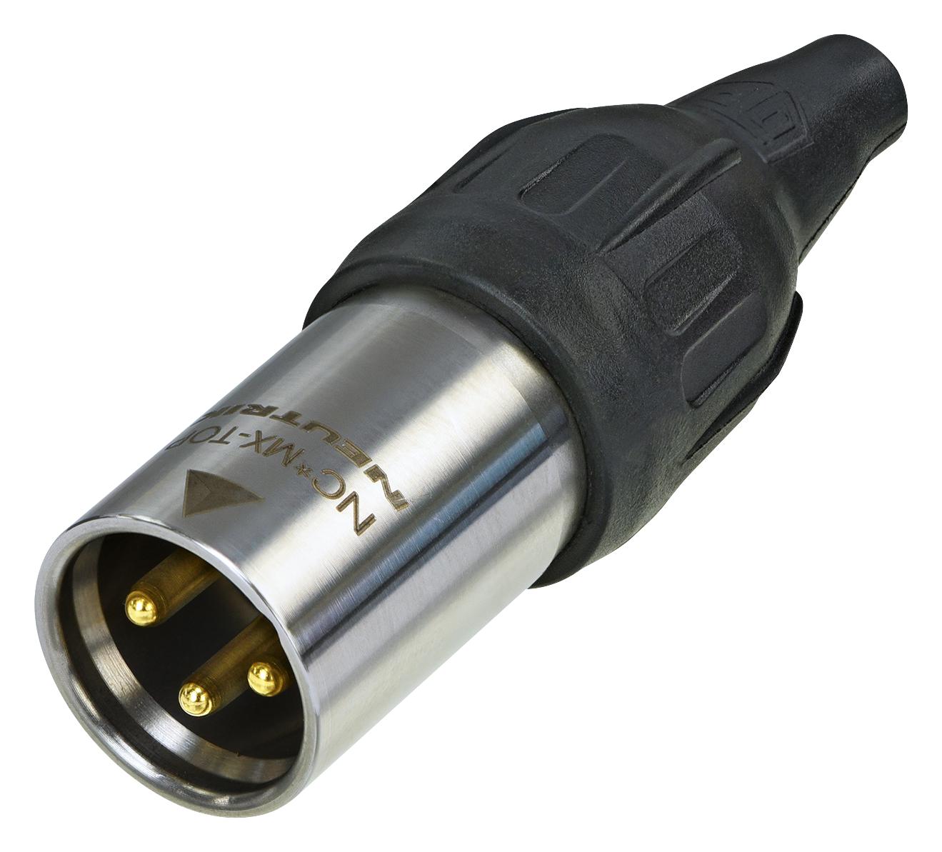 NC3MX-TOP CABLE CONNECTOR MALE 3POLE TOP NEUTRIK