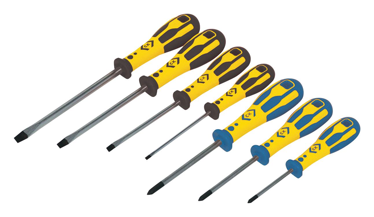 T49163D SCREWDRIVER SET, 7PC CK TOOLS