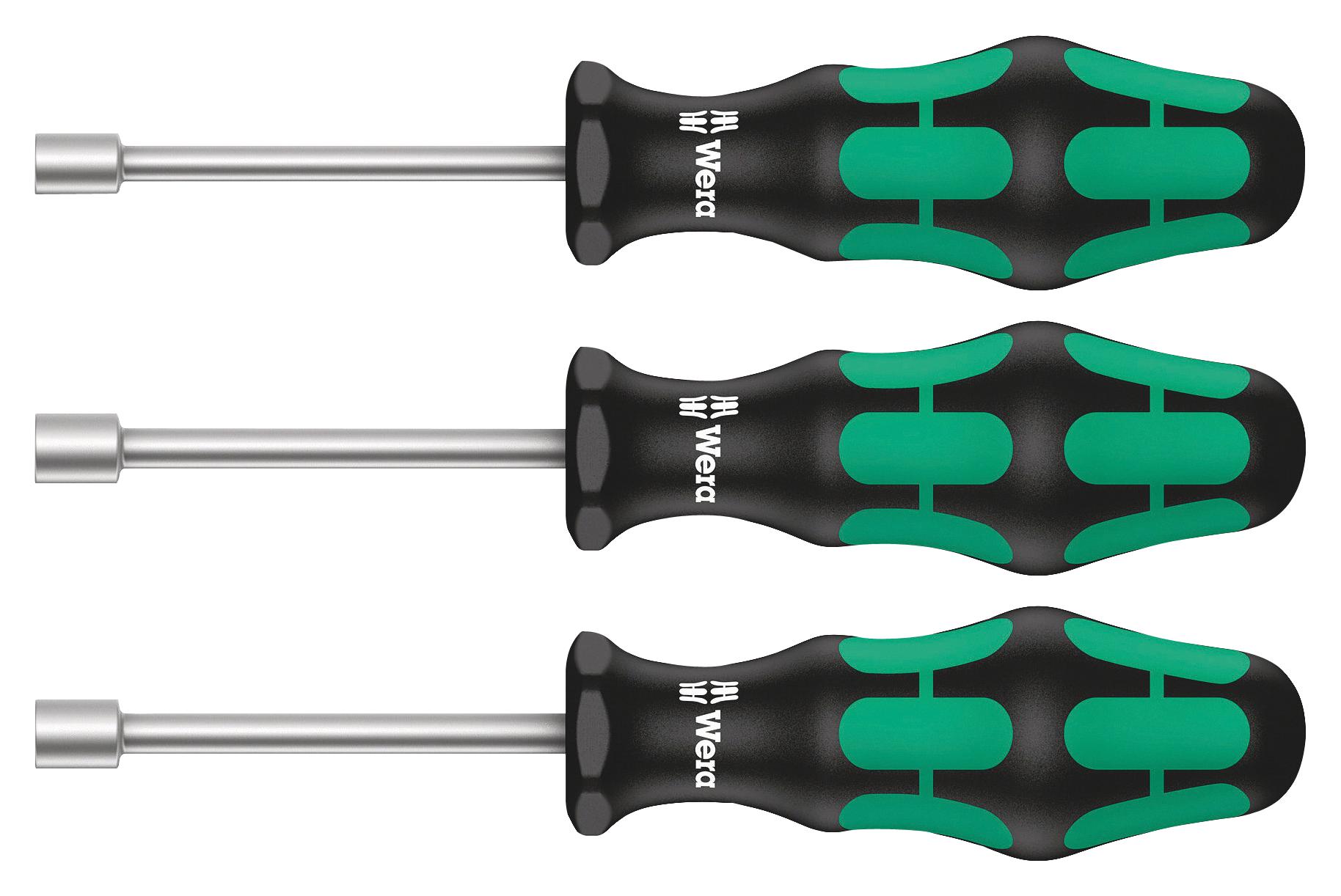 05134275001 SANITARY NUTDRIVER SET, 3PC WERA