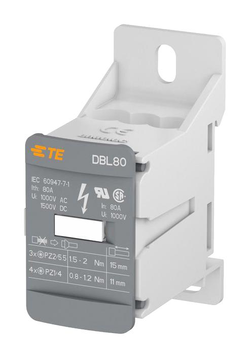 1SNL308010R0000 TB, POWER DISTRIBUTION, 1POLE, 4AWG ENTRELEC - TE CONNECTIVITY