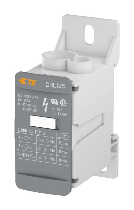 1SNL312510R0000 TB, POWER DISTRIBUTION, 1POLE, 2AWG ENTRELEC - TE CONNECTIVITY