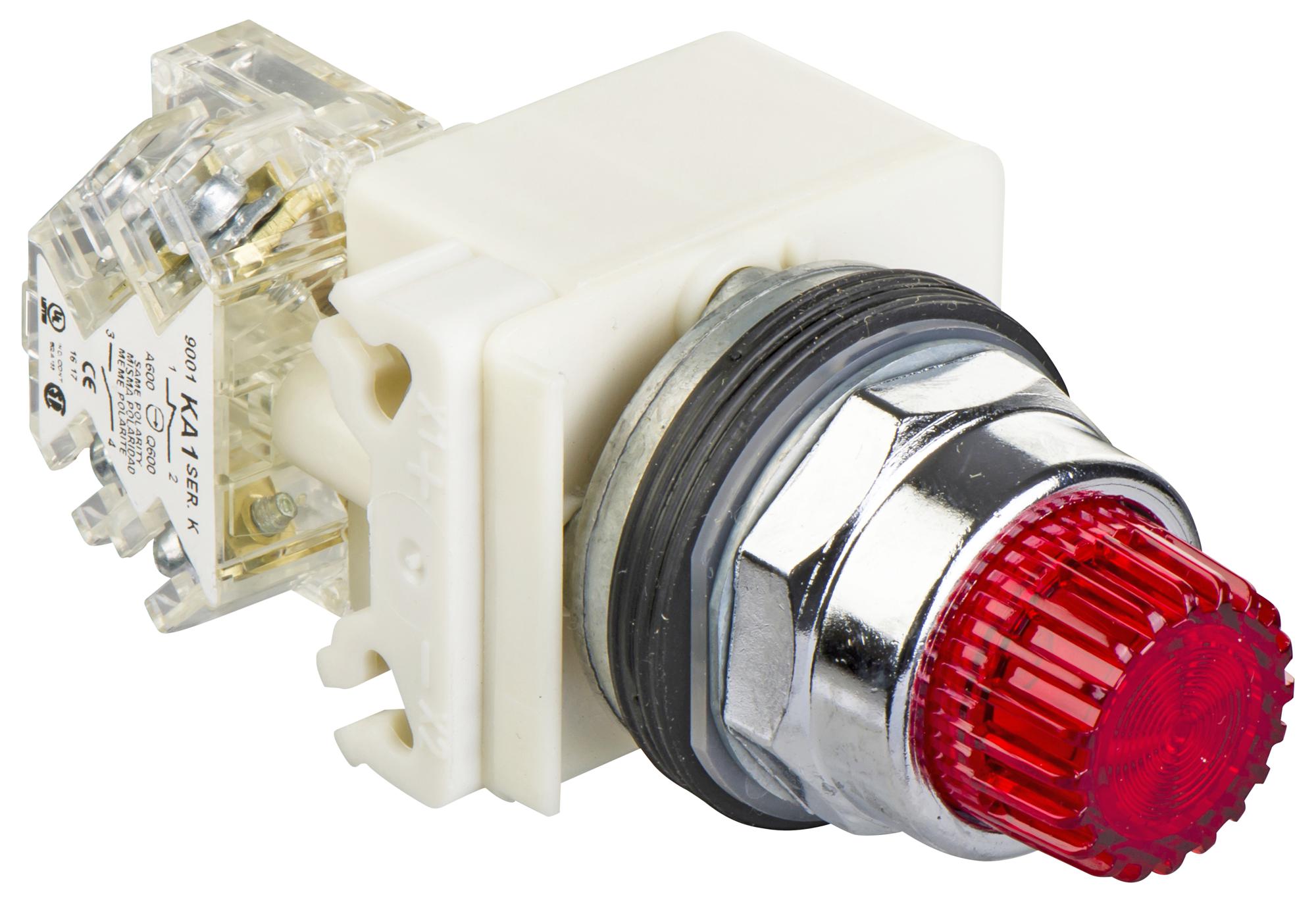 9001K2L38LRRH13 PB SWITCH, SPDT, 10A, 600VAC, PANEL SCHNEIDER ELECTRIC