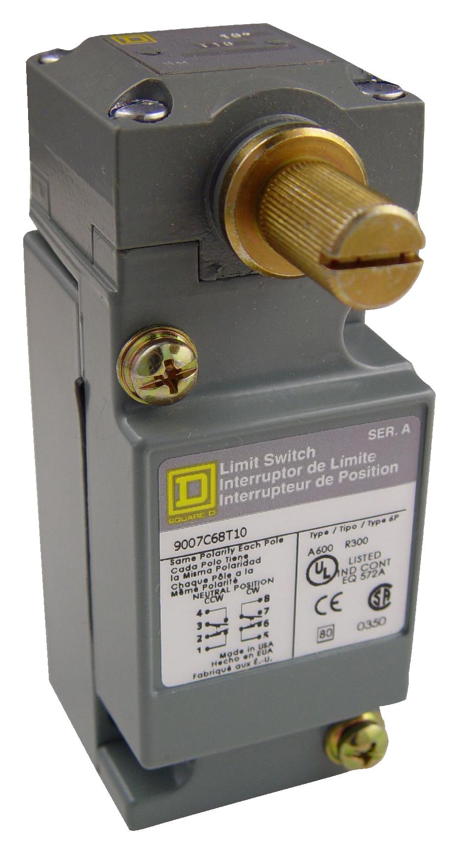 9007C68T5M11 LIMIT SW, ROTARY, DPDT-DB, 1.2A, 600V SCHNEIDER ELECTRIC