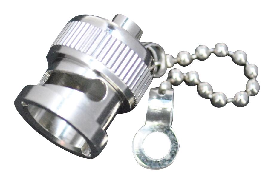 BU-P3839. CAP WITH CHAIN, BRASS, BNC JACK MUELLER ELECTRIC