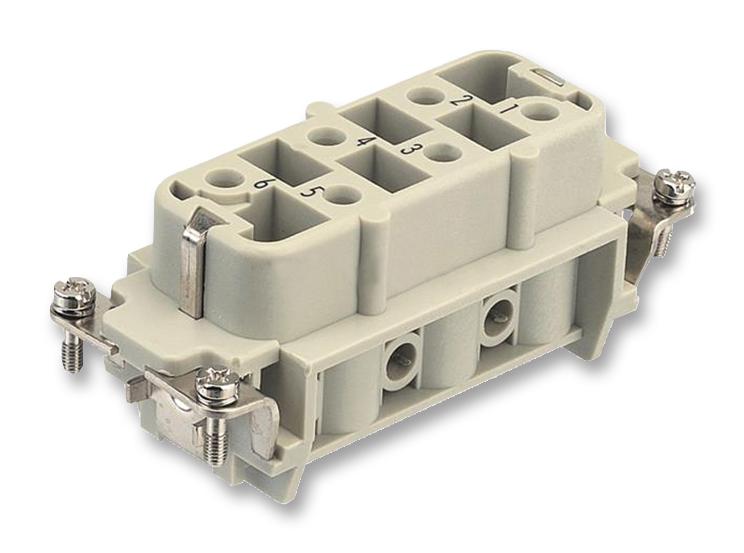 0931 006 2701 SOCKET, HAN6HSB, 6WAY HARTING