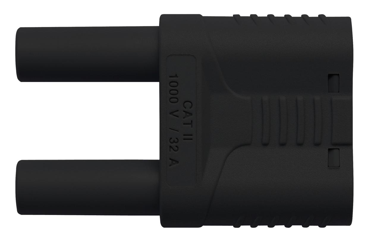 SKURZ 6100 / 19-4 IG 2MB NI / SW CONN, BANANA, PLUG, 32A, BLACK SCHUTZINGER