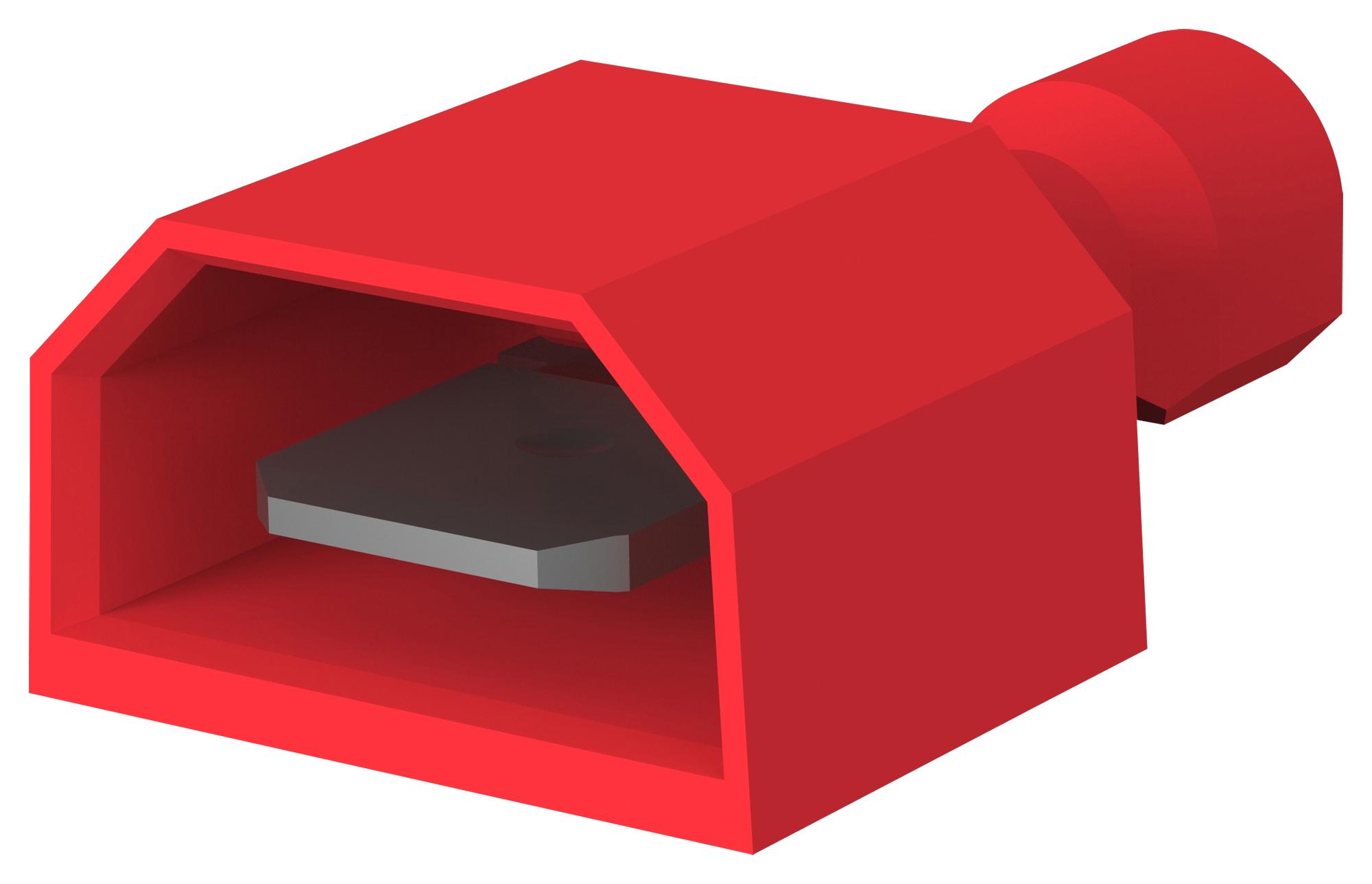 2-521055-2 MALE DISCONNECT, 6.35MM, 22-18AWG, RED AMP - TE CONNECTIVITY