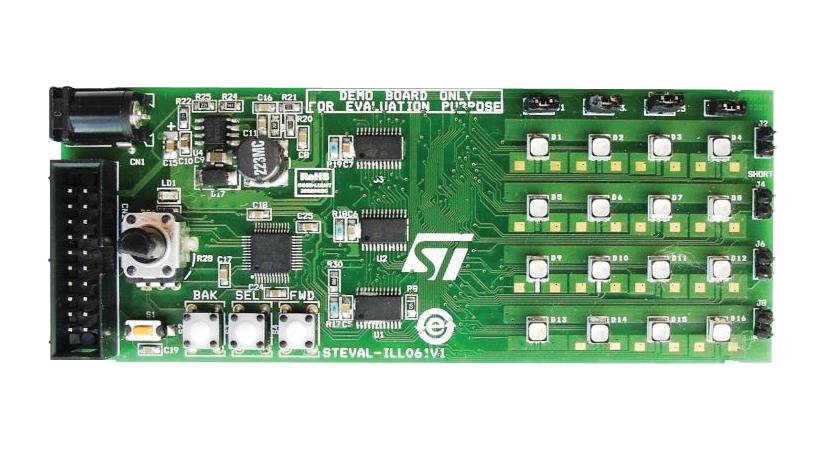 STEVAL-ILL061V1 EVAL BOARD, HB RGB LED ARRAY DRIVER STMICROELECTRONICS