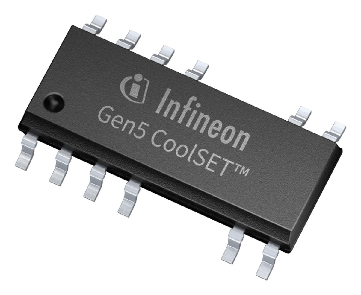 ICE5QR2280BGXUMA1 PWM CONTROLLER, 20KHZ, -40 TO 150DEG C INFINEON