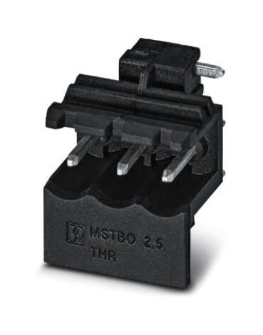 MSTBO 2,5/ 3 G1R THRR44 BK TERMINAL BLOCK, HEADER, R/A, 3WAY, TH PHOENIX CONTACT