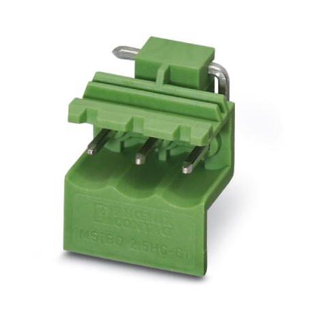 MSTBO 2,5/ 3-G1L TERMINAL BLOCK, HEADER, R/A, 3WAY, TH PHOENIX CONTACT